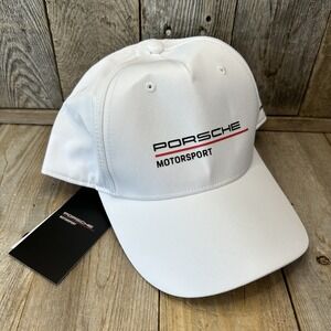 NWT Porsche Motorsport White Team Hat Small Mark Under Brim See Pics